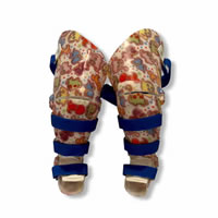 Bilateral KAFOs (knee ankle foot orthosis) for an Old English Bulldog suffering from joint instability and hyper extension of both knees.